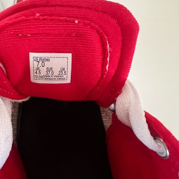 Vans Sk8-Hi 38 Decon VR3 SF Red and White Shoes, Size 7 - Picture 11 of 12